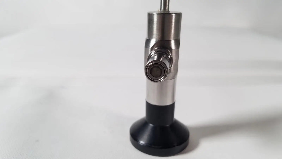 Silver and black medifix autoclave d-5540 30 degree endoscope with cylindrical metallic body and rounded tip
