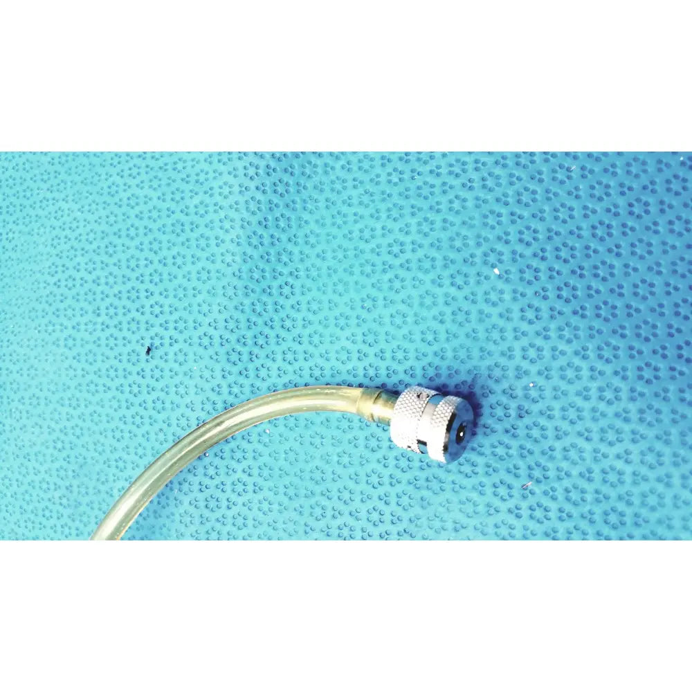 Medivators hook-up connector assembly 950627 with translucent yellow hose and metallic knurled connector end