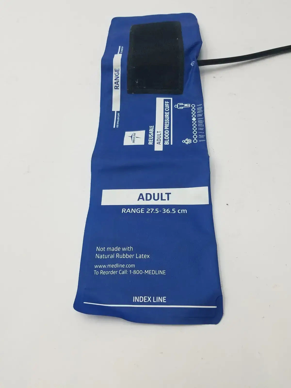 Medline Adult Blood Pressure Cuff 27.5–36.5cm Natural Rubber Latex Blood Pressure Cuff, second-hand product photo 2