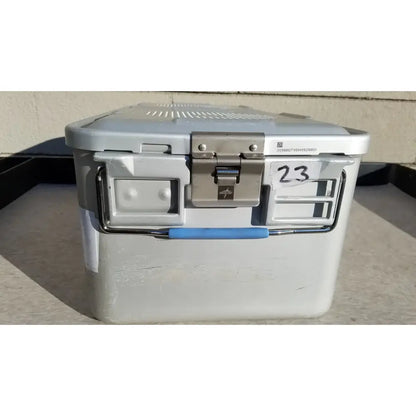 Reuse Medical Medline Aluminum Storage & Sterilization Container Sterilization Trays & Cases, second-hand product photo 1