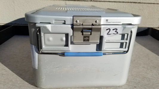 Reuse Medical Medline Aluminum Storage & Sterilization Container Sterilization Trays & Cases, second-hand product photo 1