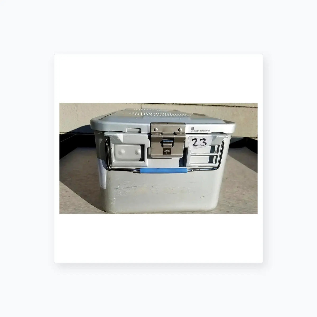 Reuse Medical Medline Aluminum Storage & Sterilization Container Sterilization Trays & Cases, second-hand product photo 1