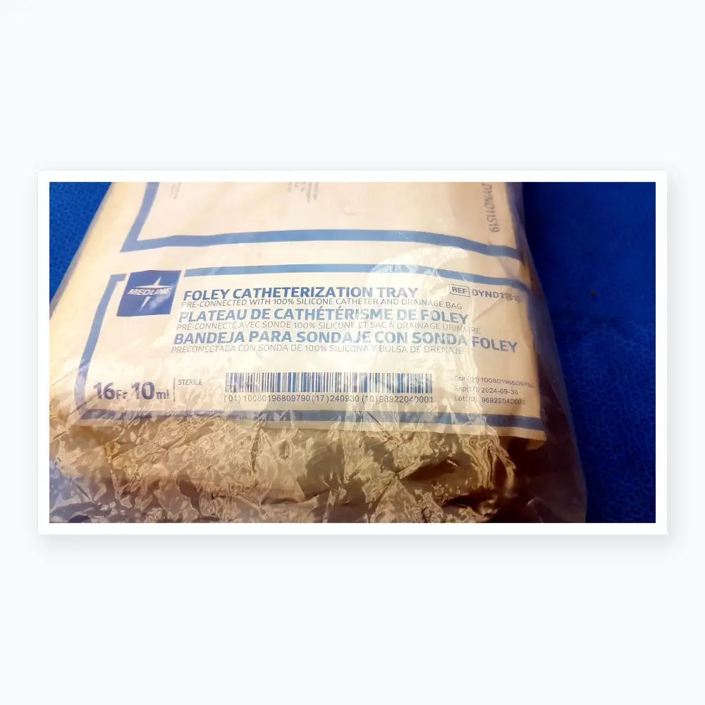 Medline DYND11519 16Fr 10ml 100% Silicone Catheter And Drainage Bag