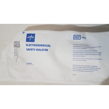 White plastic medline electrosurgical safety holster esh1 package for secure surgical tool holding