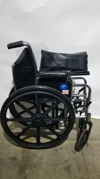 Reuse Medical Equipment Medline Excel Series Manual Wheelchair with Durable Steel Frame Wheelchairs, second-hand product photo 1