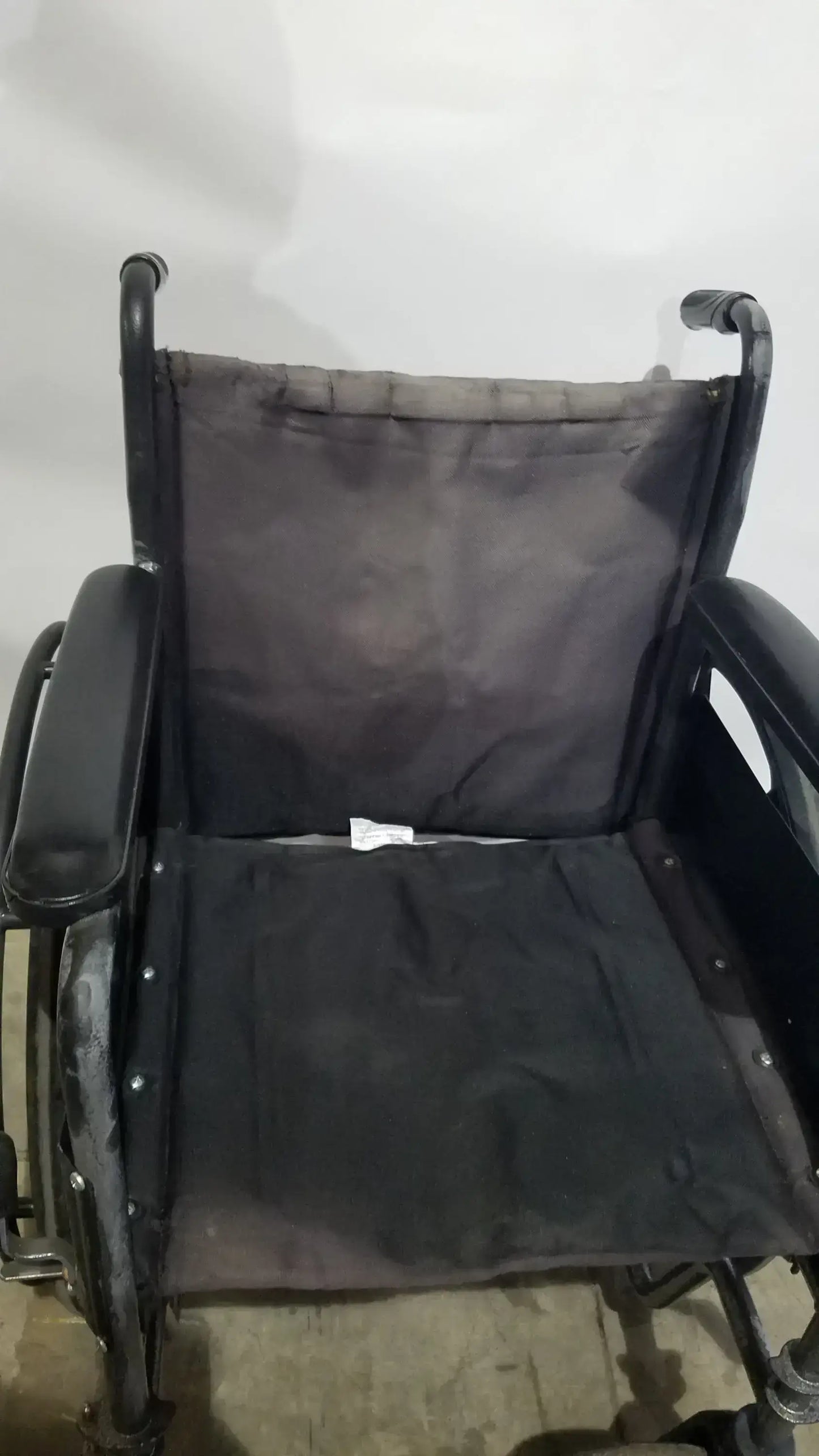 Reuse Medical Equipment Medline Folding Manual Wheelchair - Lightweight Black Padded Comfort Seat Wheelchairs, second-hand product photo 17
