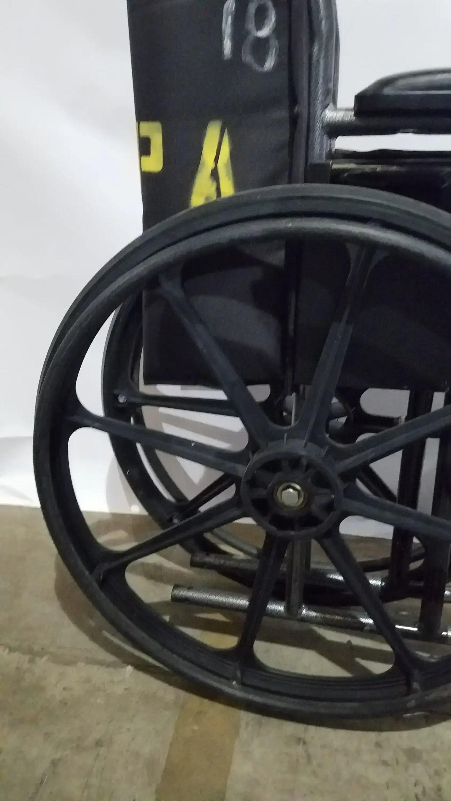 Reuse Medical Equipment Medline Folding Manual Wheelchair - Lightweight Black Padded Comfort Seat Wheelchairs, second-hand product photo 22