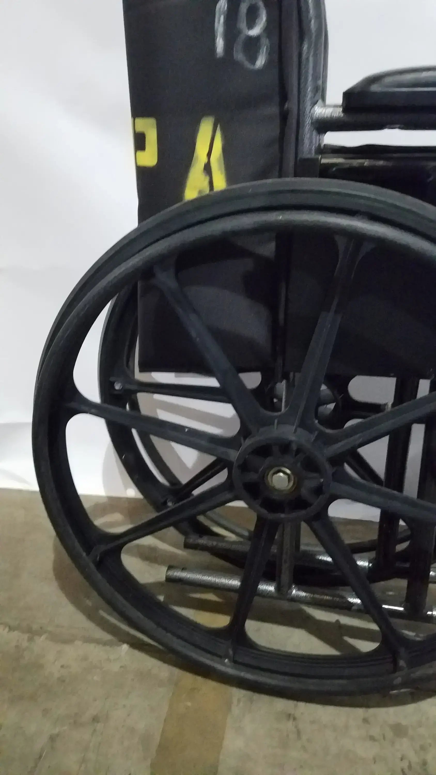 Reuse Medical Equipment Medline Folding Manual Wheelchair - Lightweight Black Padded Comfort Seat Wheelchairs, second-hand product photo 22
