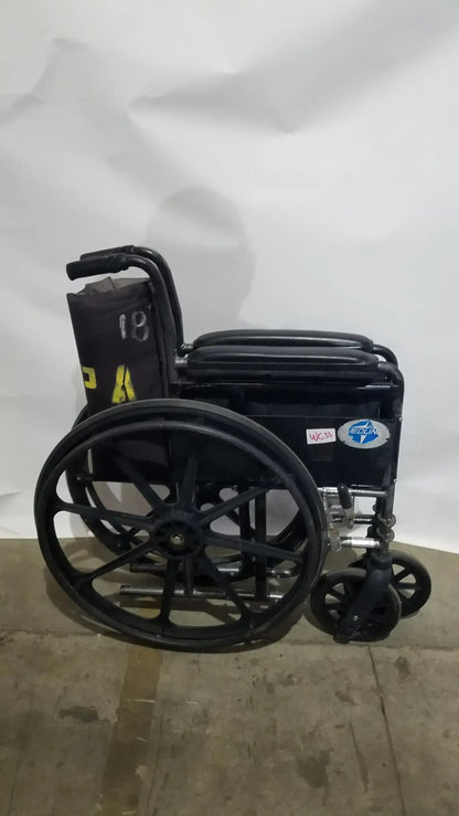 Reuse Medical Equipment Medline Folding Manual Wheelchair - Lightweight Black Padded Comfort Seat Wheelchairs, second-hand product photo 26