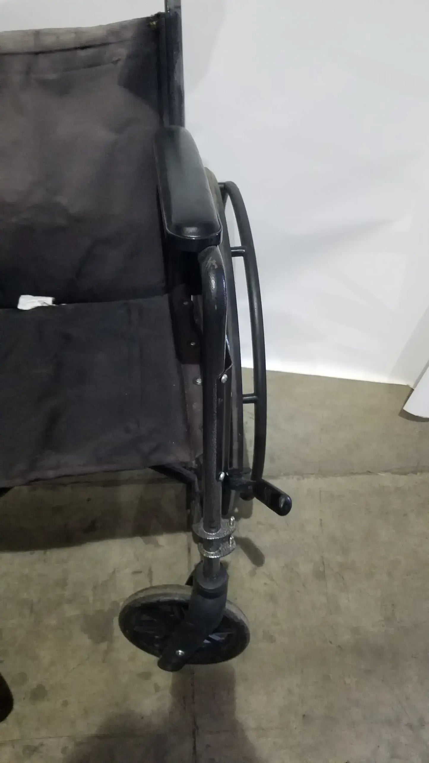Reuse Medical Equipment Medline Folding Manual Wheelchair - Lightweight Black Padded Comfort Seat Wheelchairs, second-hand product photo 16