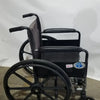 Medline Folding Manual Wheelchair - Lightweight Black Padded Comfort Seat