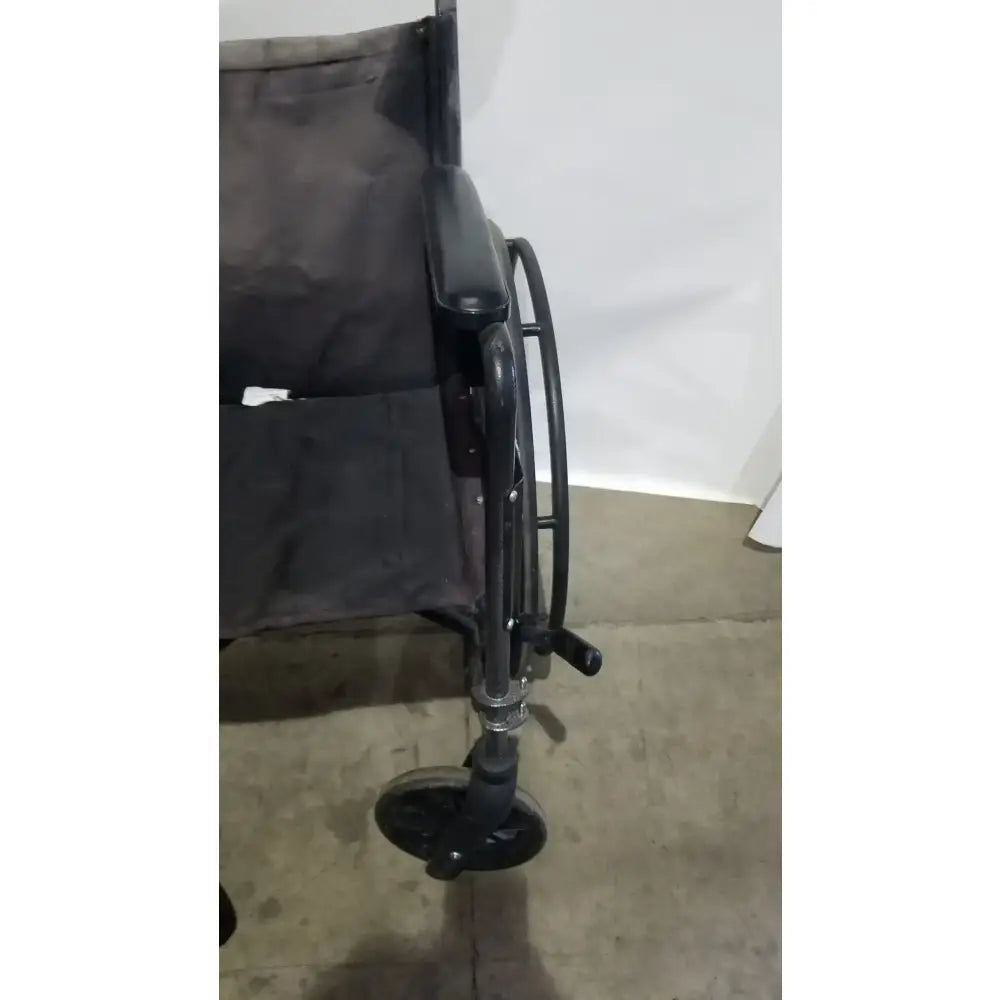 Reuse Medical Equipment Medline Folding Manual Wheelchair - Lightweight Black Padded Comfort Seat Wheelchairs, second-hand product photo 16