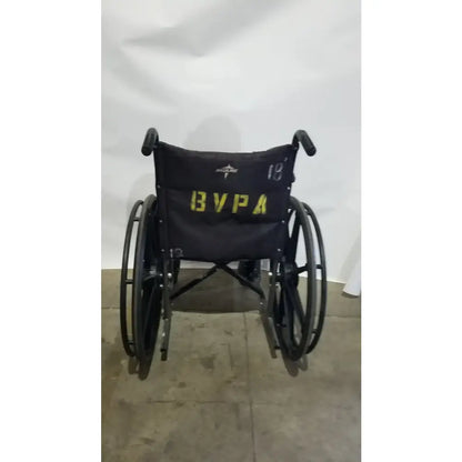 Reuse Medical Equipment Medline Folding Manual Wheelchair - Lightweight Black Padded Comfort Seat Wheelchairs, second-hand product photo 6