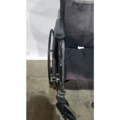 Reuse Medical Equipment Medline Folding Manual Wheelchair - Lightweight Black Padded Comfort Seat Wheelchairs, second-hand product photo 18
