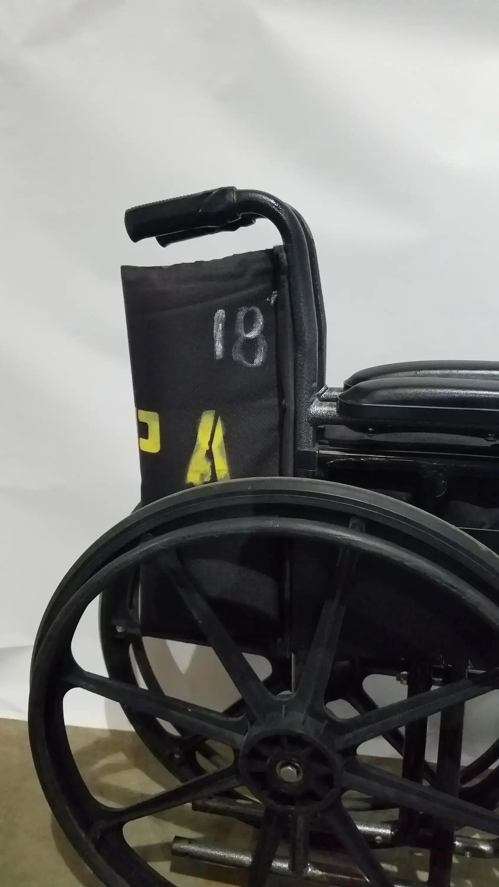 Reuse Medical Equipment Medline Folding Manual Wheelchair - Lightweight Black Padded Comfort Seat Wheelchairs, second-hand product photo 21