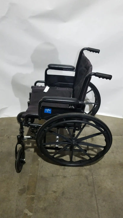 Reuse Medical Equipment Medline Guardian Standard Manual Wheelchair with Padded Arms and Durable Folding Frame Wheelchairs, second-hand product photo 6
