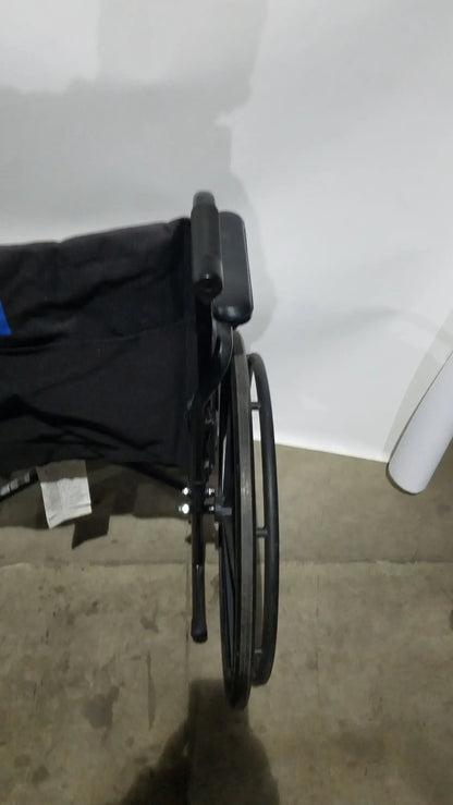 Reuse Medical Equipment Medline Guardian Standard Manual Wheelchair with Padded Arms and Durable Folding Frame Wheelchairs, second-hand product photo 2