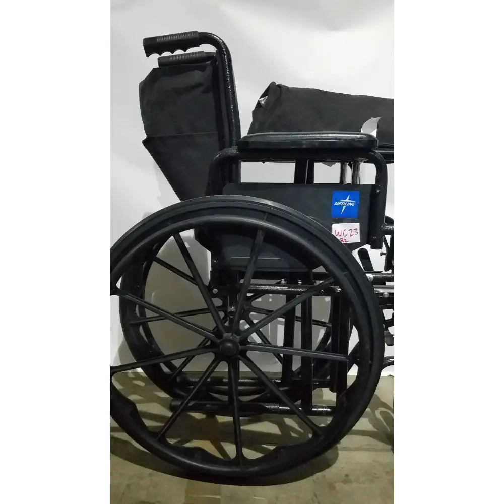 Reuse Medical Equipment Medline Guardian Standard Manual Wheelchair with Padded Arms and Durable Folding Frame Wheelchairs, second-hand product photo 19