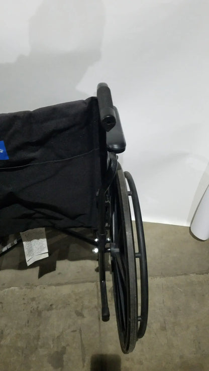 Reuse Medical Equipment Medline Guardian Standard Manual Wheelchair with Padded Arms and Durable Folding Frame Wheelchairs, second-hand product photo 3