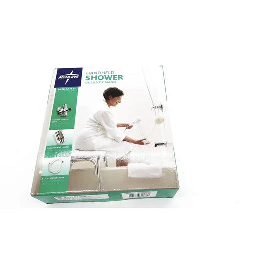 Reuse Medical Medline Handheld Shower Head with Extra-Long 84" Hose & Wall Holder NEW Shower Heads & Combos, new product photo 1