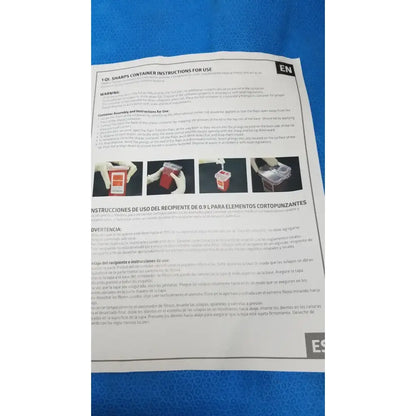 Medline MDS805110 Phlebotomy Sharps Container Red Phlebotomy Sharps Container, second-hand product photo 5