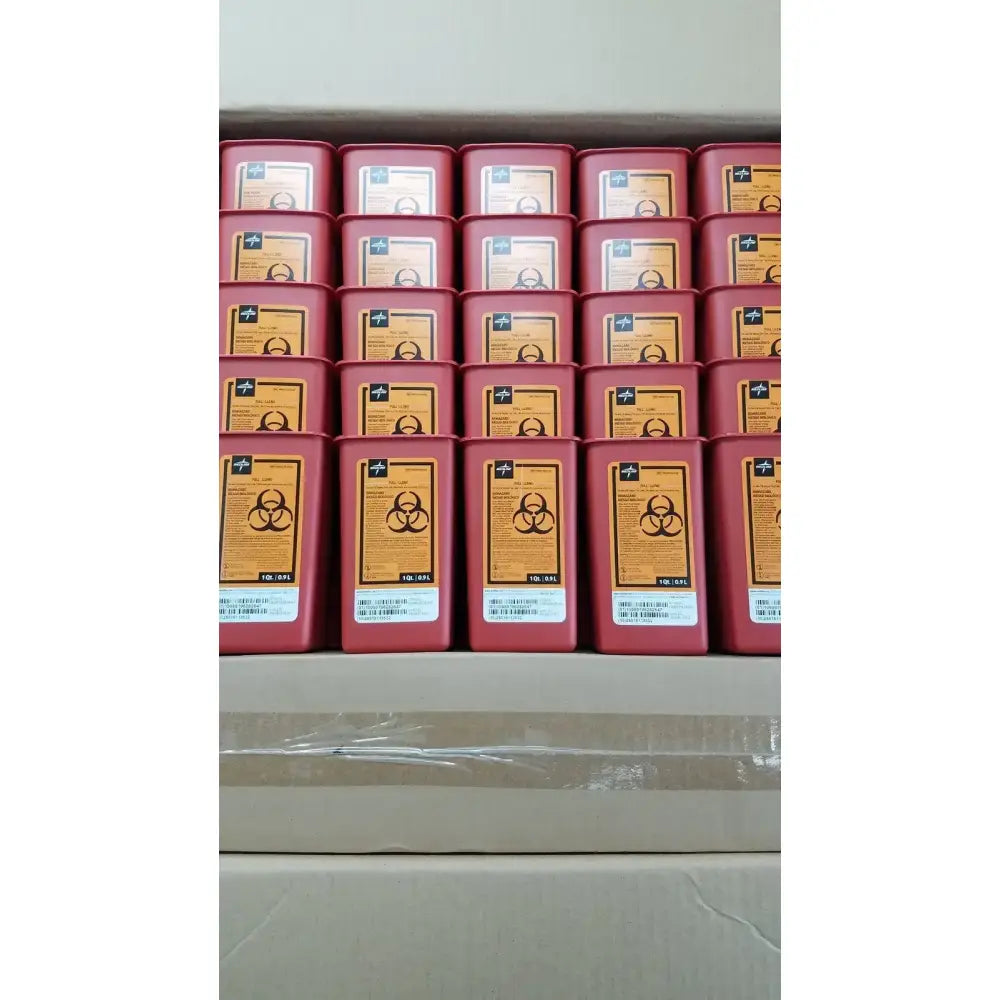 Medline MDS805110 Phlebotomy Sharps Container Red Phlebotomy Sharps Container, second-hand product photo 2