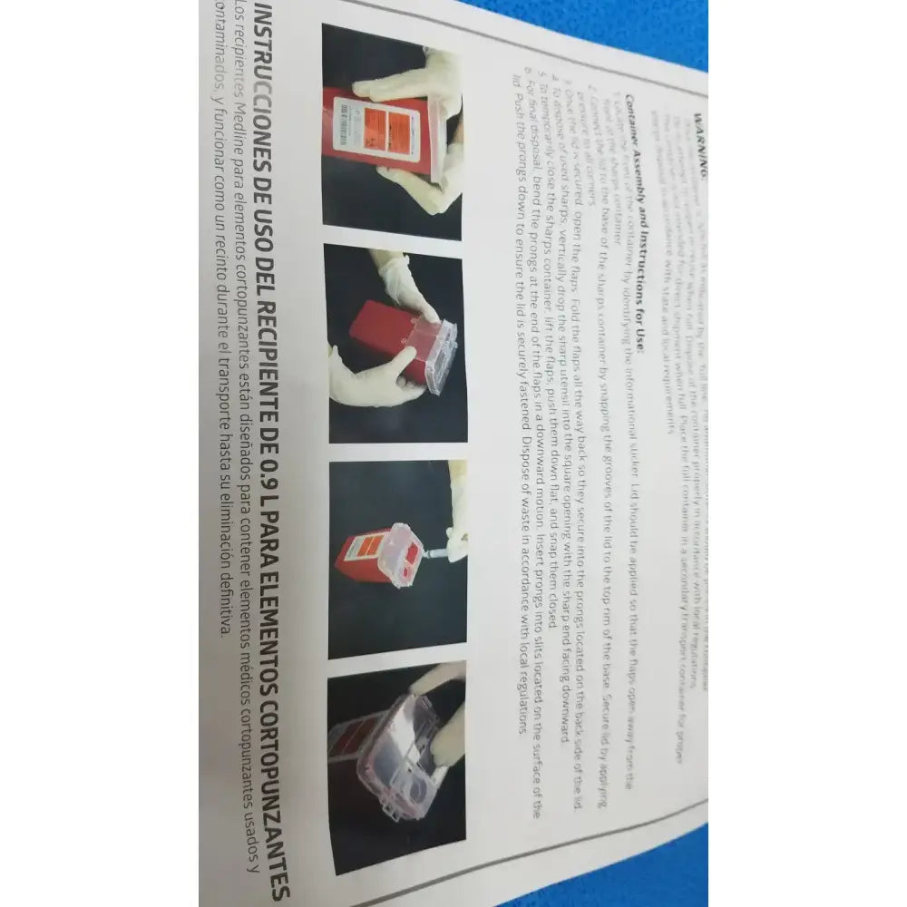 Medline MDS805110 Phlebotomy Sharps Container Red Phlebotomy Sharps Container, second-hand product photo 6