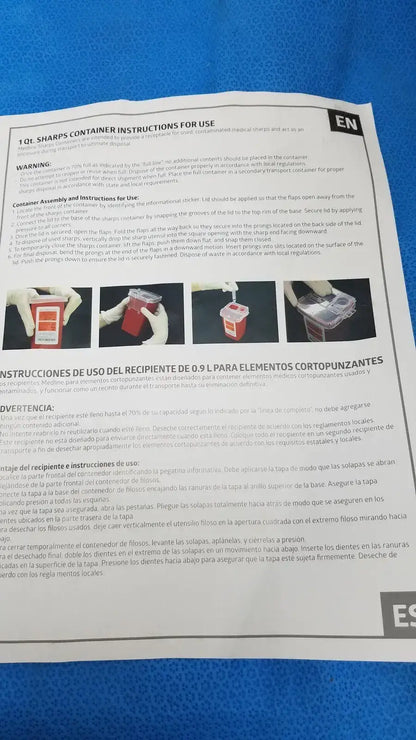 Medline MDS805110 Phlebotomy Sharps Container Red Phlebotomy Sharps Container, second-hand product photo 5