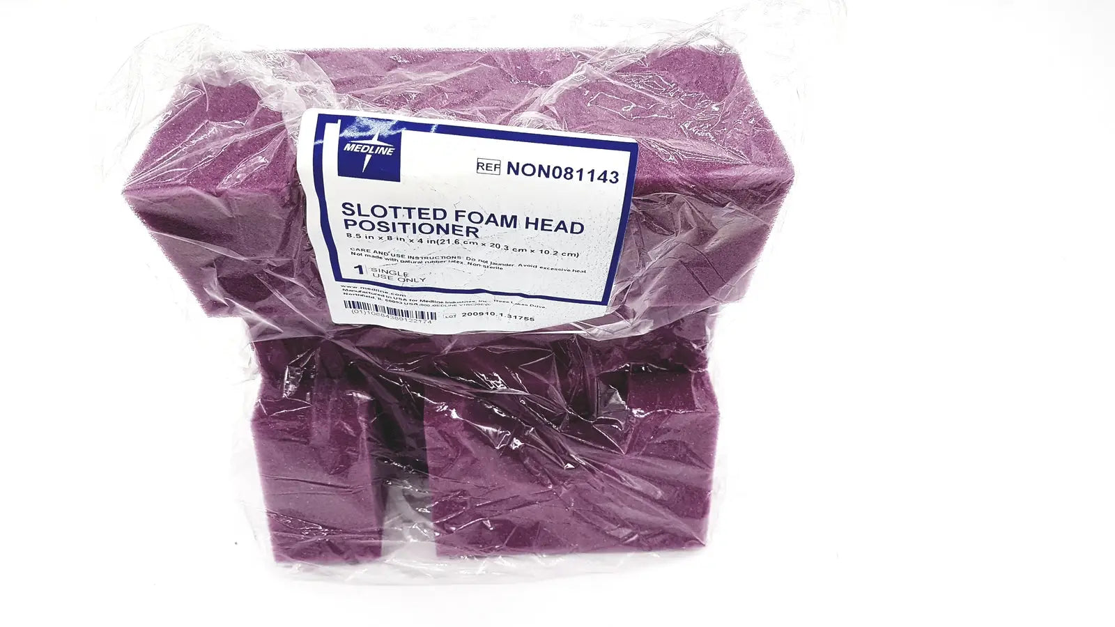 Reuse Medical Medline NON081143 Slotted Foam Head Positioner 8.5" x 8" x 4" Other Healthcare, Lab & Dental, second-hand product photo 1