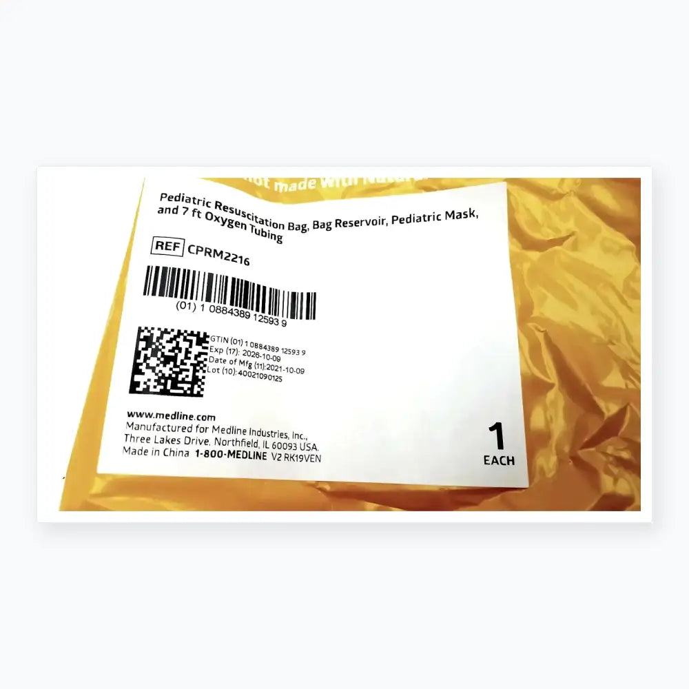 Medline Pediatric Resuscitation Bag CPRM2216 - Lot of 5 Pediatric Manual Resuscitator, second-hand product photo 5