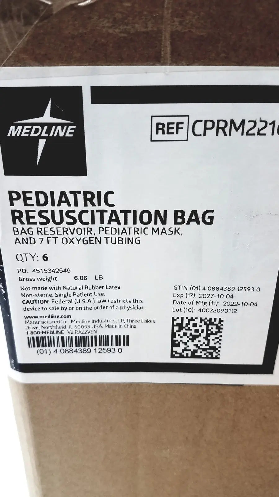 Reuse Medical Medline Pediatric Resuscitation Bag CPRM2216 - Lot of 6 Other Healthcare, Lab & Dental, second-hand product photo 1