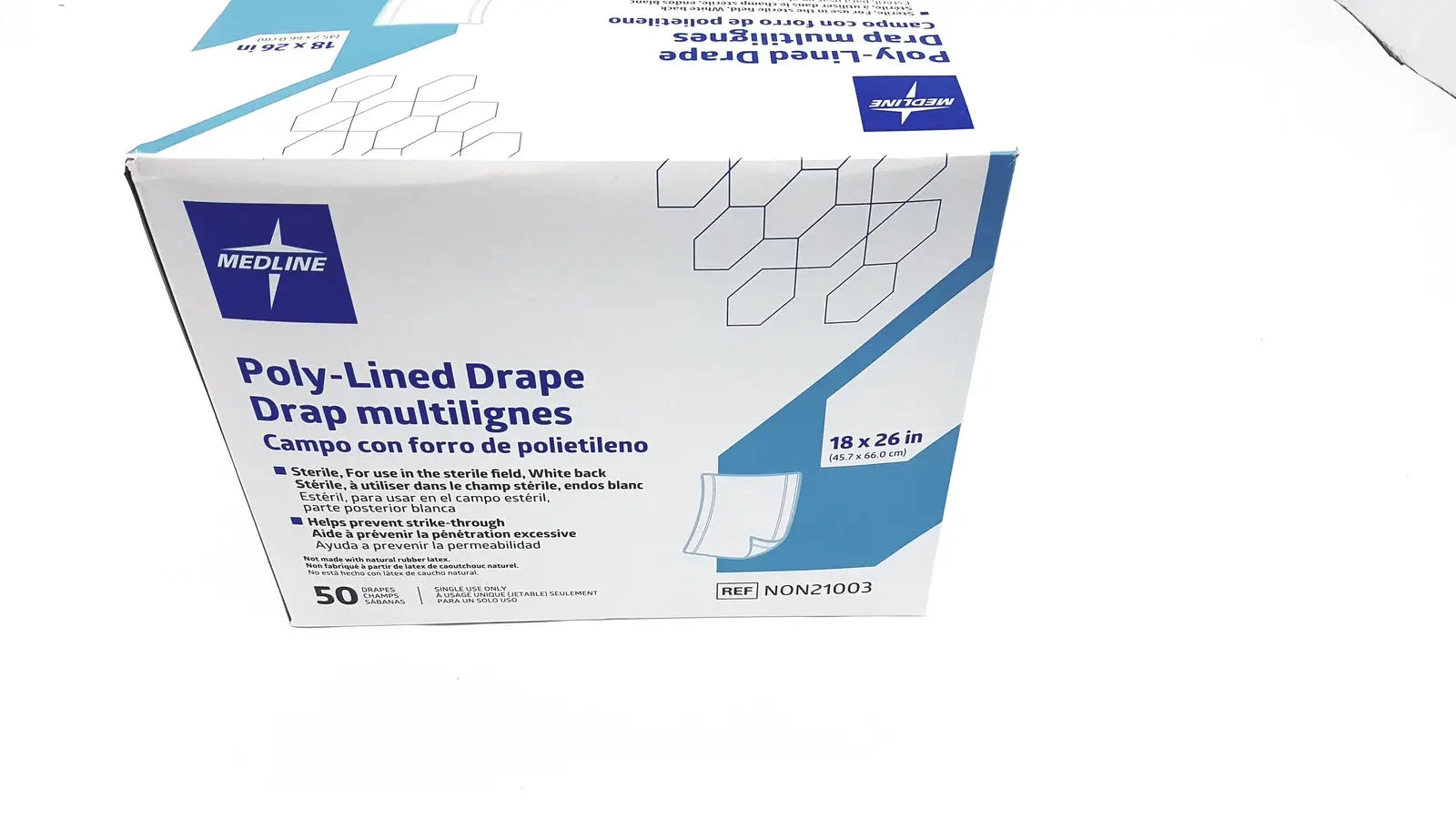 Reuse Medical Medline Poly-Lined Drape Drap Multilignes NON21003 18 x 26in Other Healthcare, Lab & Dental, second-hand product photo 1