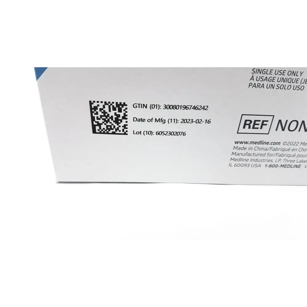 White poly-lined paper drape drap multilignes non21003 packaging with black text and qr code 18 x 26 in size