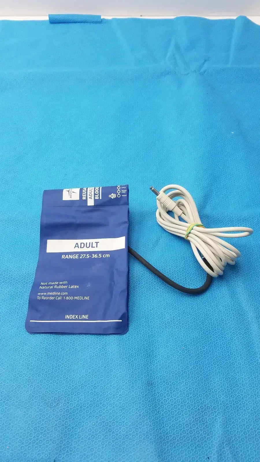 Medline Reusable Adult Blood Pressure Cuff Range 27.5 - 36.5 cm Blood Pressure Cuff, second-hand product photo 8