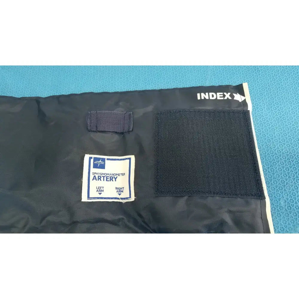 Black medline sphygmomanometer artery large adult blood pressure cuff carrying case with velcro and arm label