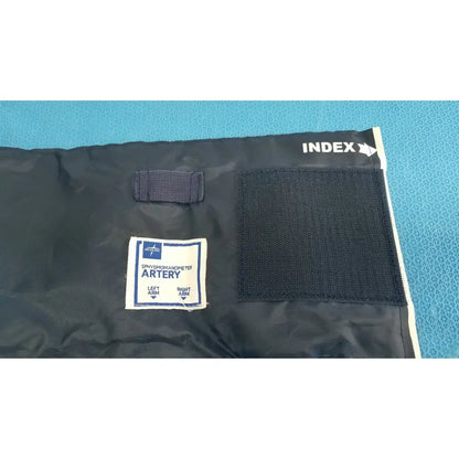 Black medline sphygmomanometer artery large adult blood pressure cuff carrying case with velcro and arm label