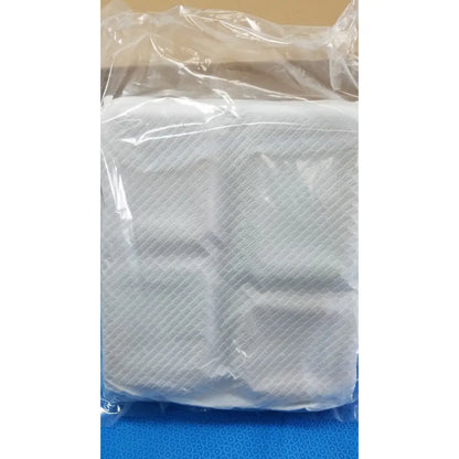 Medline wet skin prep tray featuring white textured fabric wipes in clear plastic packaging for skin prep use