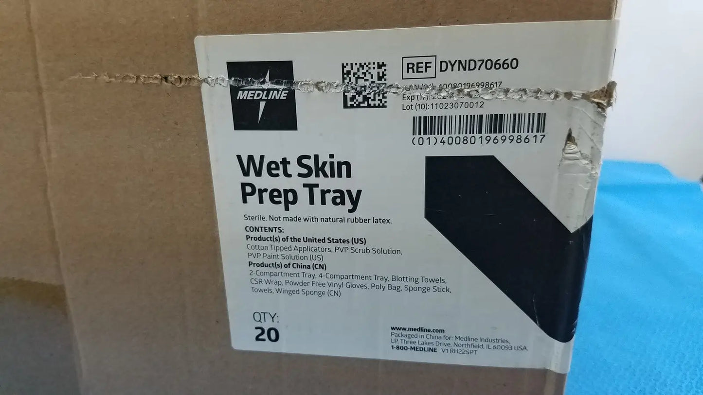 Reuse Medical Medline Wet Skin Prep Tray - DYND70660 Other Medical & Lab Equipment, second-hand product photo 1