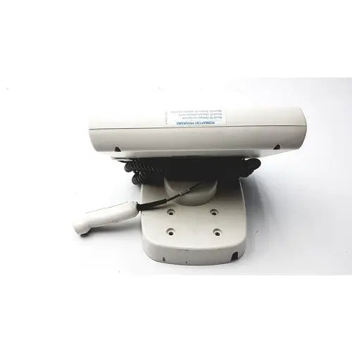 Beige plastic boat anchor winch with coiled black cable and white handle for medrad mark v provis reuse medical injector