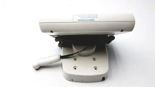 Beige plastic boat anchor winch with coiled black cable and white handle for medrad mark v provis reuse medical injector