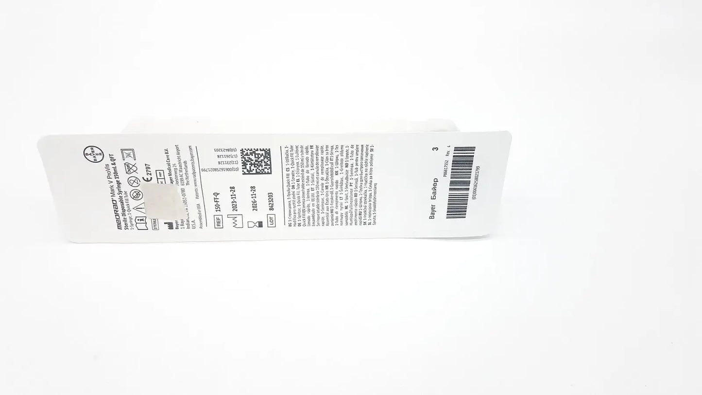 Medrad Mark V ProVis Sterille Disposable Syringe 150mL & Exp. 2026 Contrast Injector Syringe, second-hand product photo 1