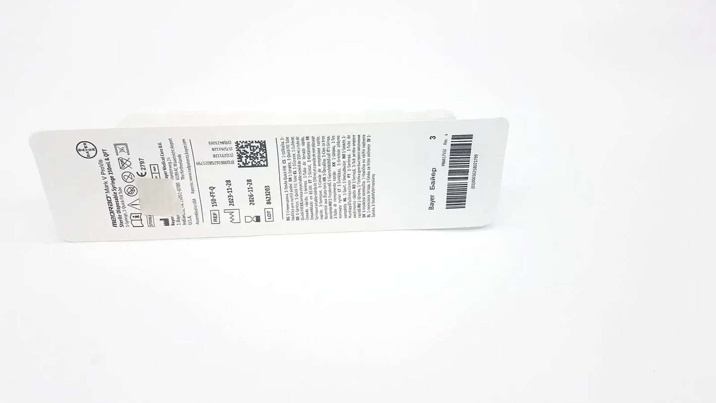 Medrad Mark V ProVis Sterille Disposable Syringe 150mL & Exp. 2026 Contrast Injector Syringe, new product photo 5