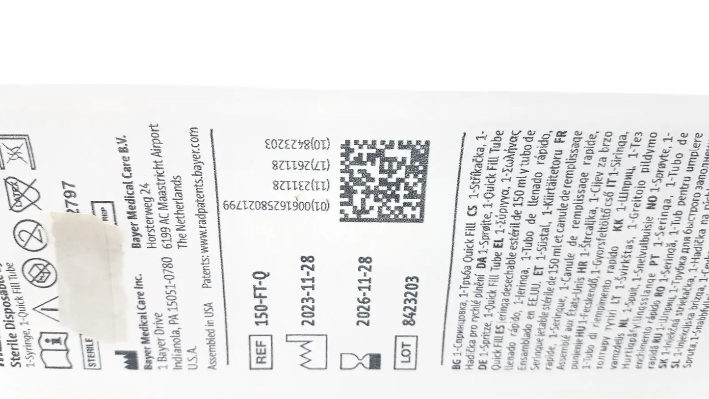 Medrad Mark V ProVis Sterille Disposable Syringe 150mL & Exp. 2026 Contrast Injector Syringe, new product photo 16