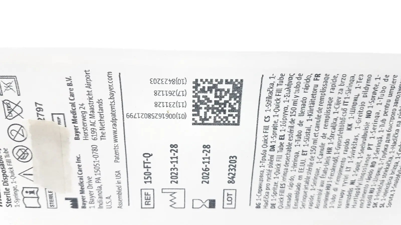 Medrad Mark V ProVis Sterille Disposable Syringe 150mL & Exp. 2026 Contrast Injector Syringe, new product photo 16
