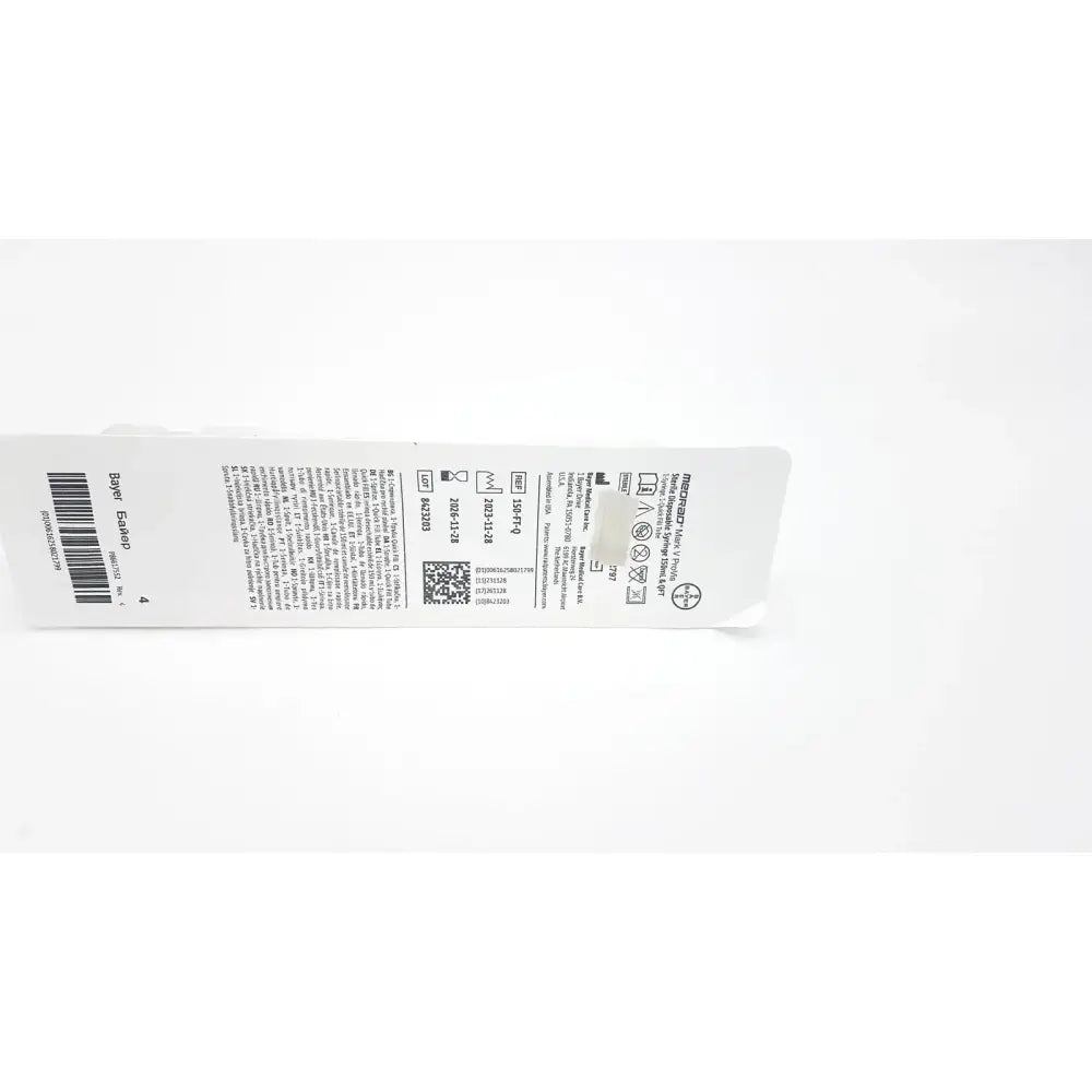 Medrad Mark V ProVis Sterille Disposable Syringe 150mL & QFT 150-FT-Q Exp. 2026 Disposable Syringe, second-hand product photo 4