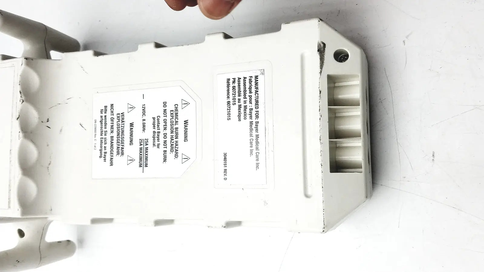 Medrad Spectris Solaris EP MR Injection System Battery Ref 60721015 Injection System Battery, second-hand product photo 2