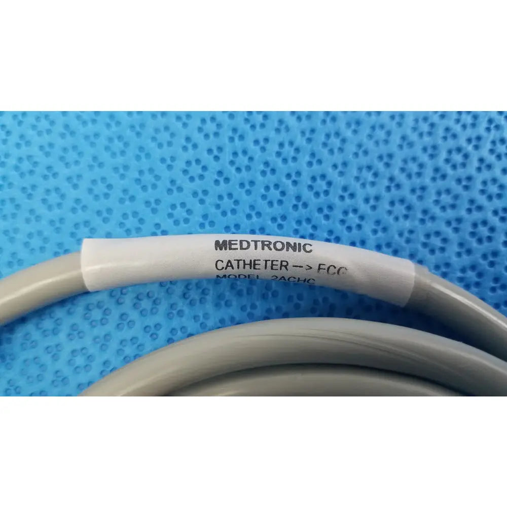 Medtronic 2achc catheter ecg cable featuring a gray medical equipment catheter with white label model 2achg