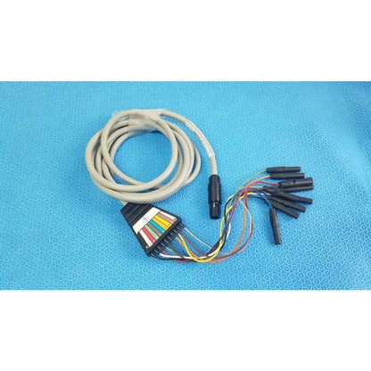 Gray coiled catheter ecg cable with black multi-pin connector and colorful wires for medtronic 2achc catheter medical equipment