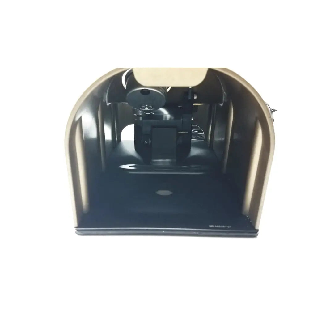 Black and gold midas rex legend pneumatic drill foot control unit with curved enclosure housing print head mechanism
