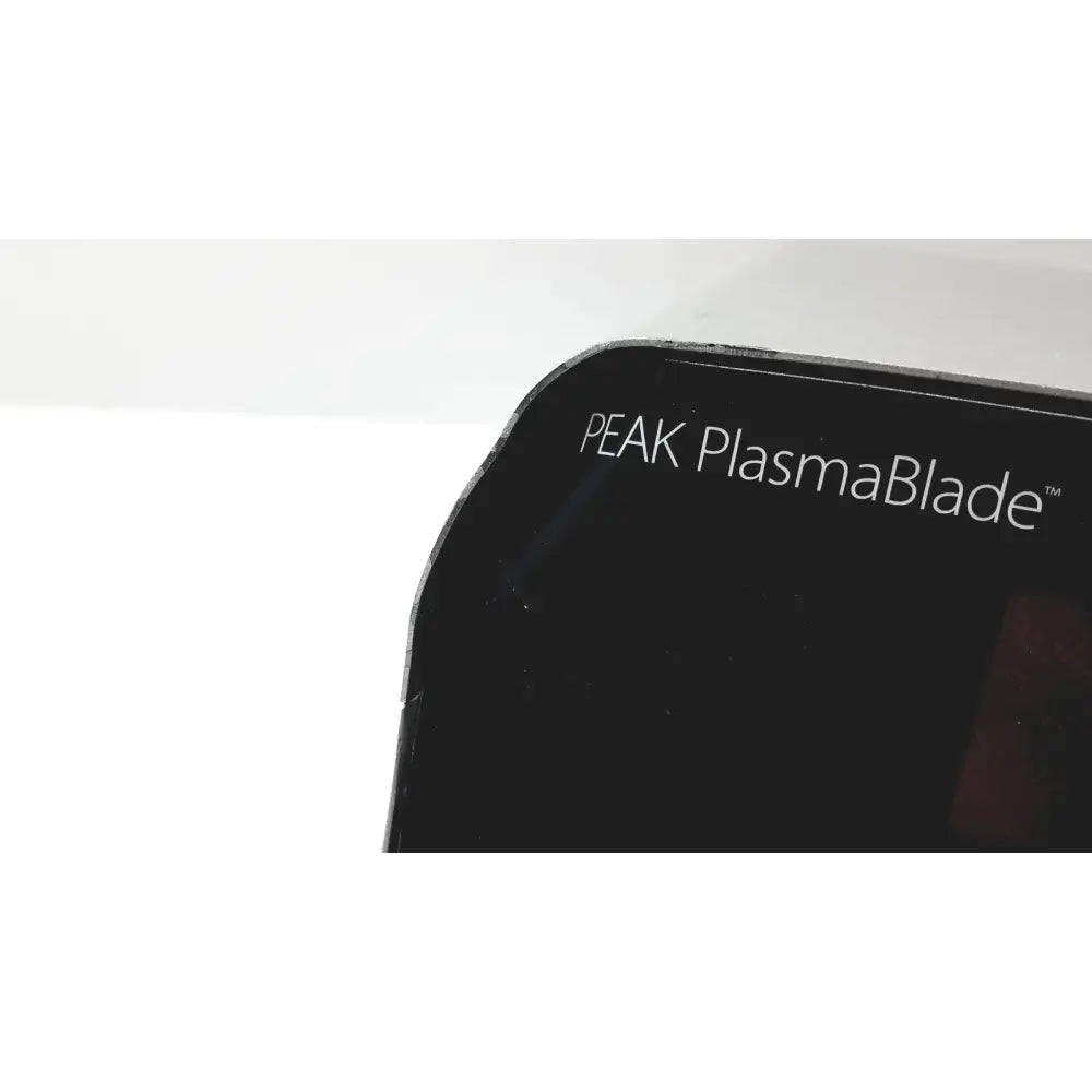 Black peak plasmablade protective face shield with sleek curved design for medtronic peak pulsar ii generator use